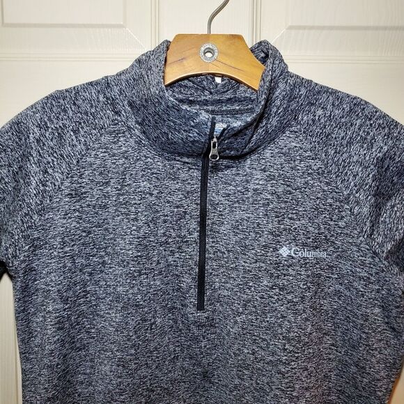 Columbia Kids Heathered Gray Quarter-Zip Pullover Size M - Picture 2 of 10